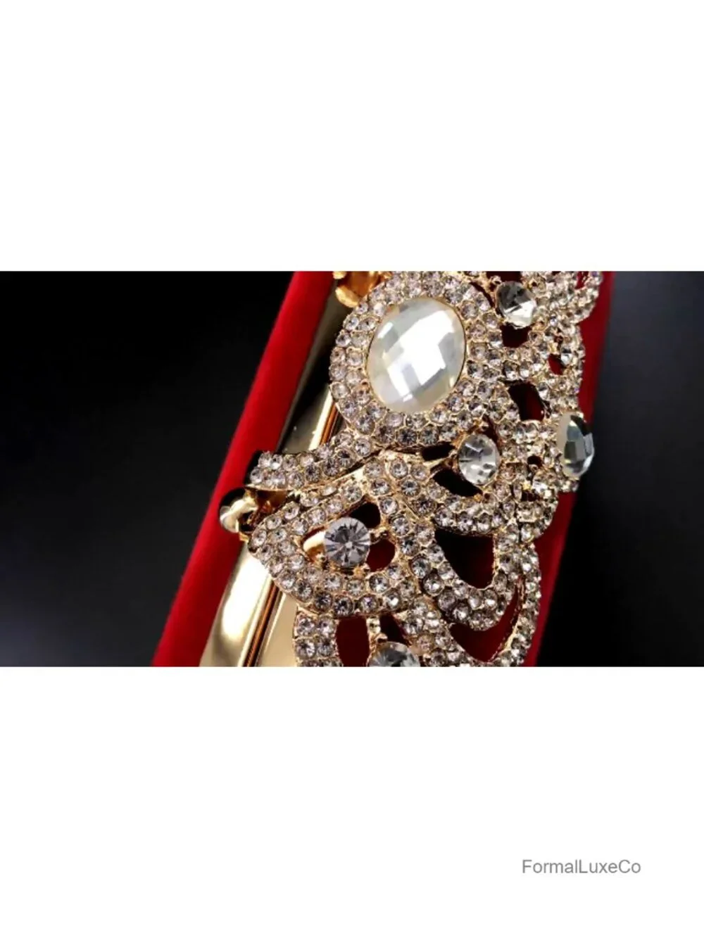 Rhinestone Clutch Bag with Crystal Crown Clasp Evening Handbag Formal Party